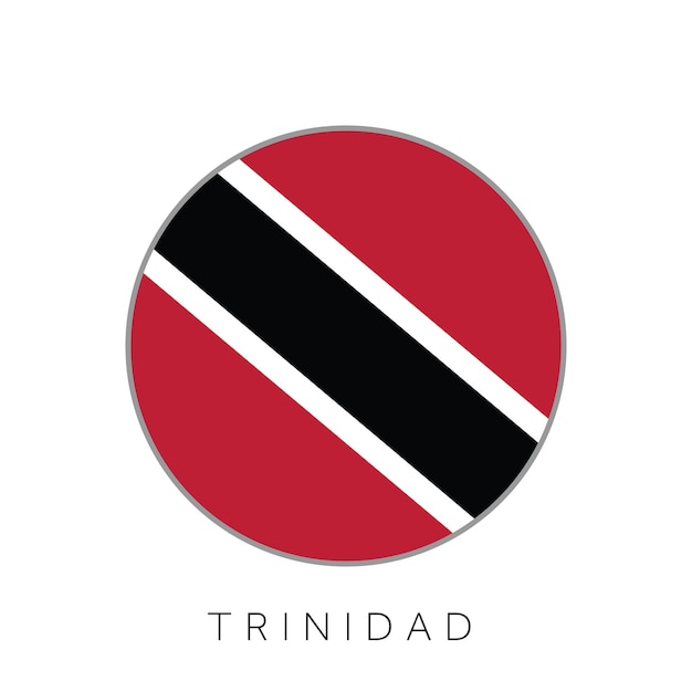 Trinidad vlag ronde cirkel vector icon