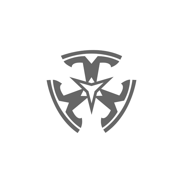 Vector trinity and security logo design template