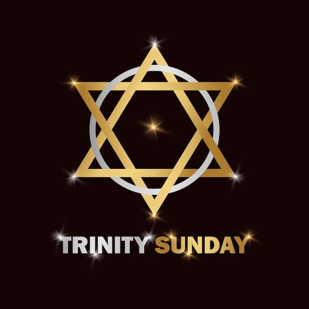 Trinity sunday simbolo della trinità religiosa sfondo moderno illustrazione vettoriale per poster