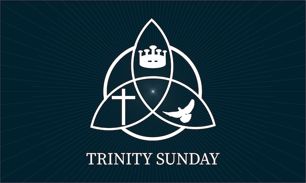 Вектор Троицкое воскресенье, первое воскресенье после пятидесятницы в западных христианах.