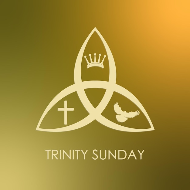 Trinity zondag met religieuze trinity symbool moderne achtergrond vectorillustratie voor Poster