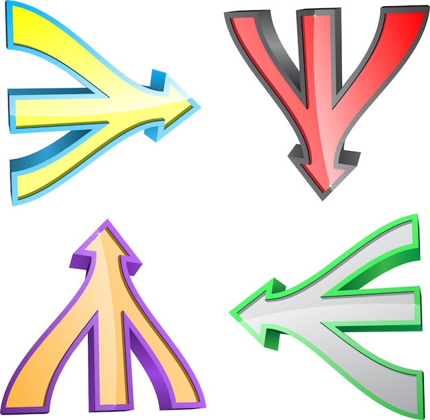 Vector triple arrow