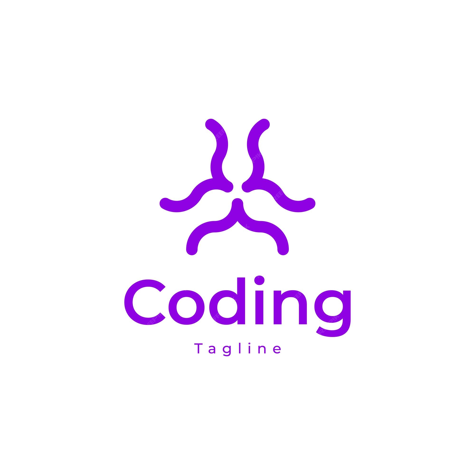 Premium Vector | Triple programming coding logo design coding logo ...