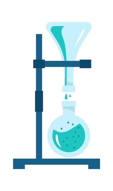 Tripod with laboratory flasks Chemistry icon Vector illustration