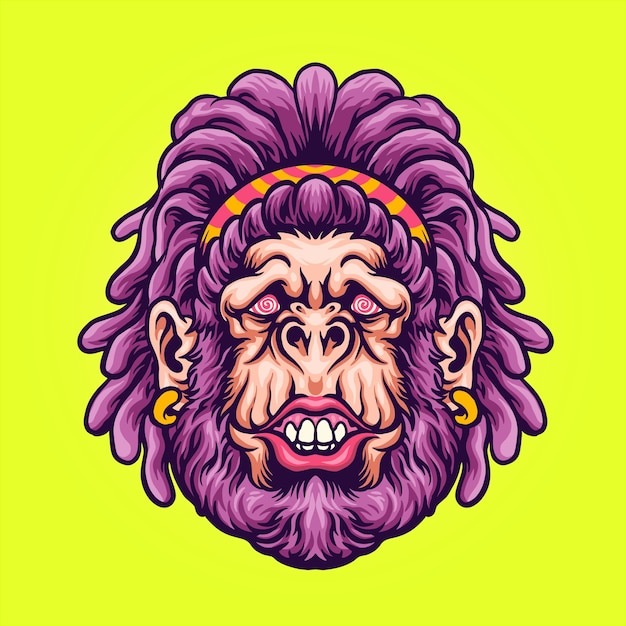 trippy female gorilla