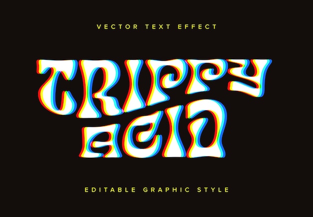 Trippy Glitch Text Effect Mockup
