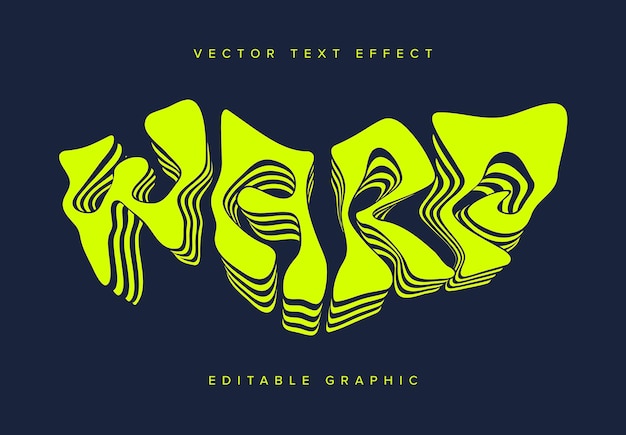 Trippy Warped Vector Text Effect Mockup