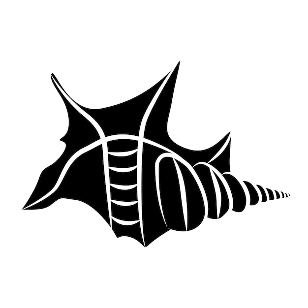 Triton shell vector icon design Marine world flat icon