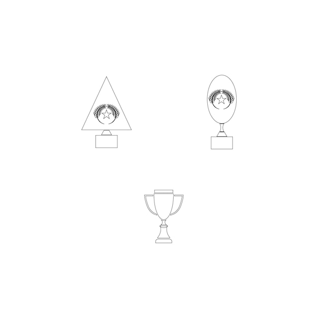Trofee beker vector icoon