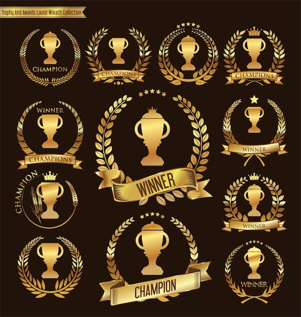 Trofee en prijzen teken verzameling