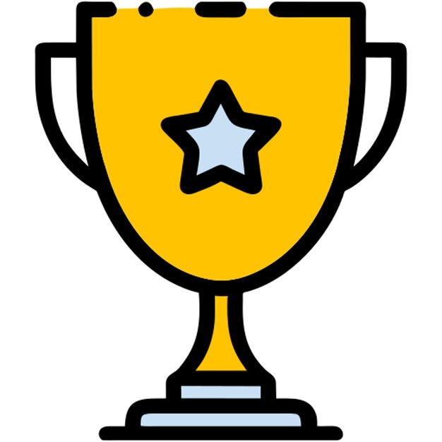 Trofee icoon gebroken lijn