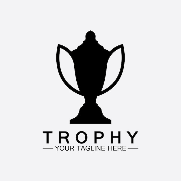 Trofee vector logo iconchampions trofee logo icoon voor winnaar award logo sjabloon