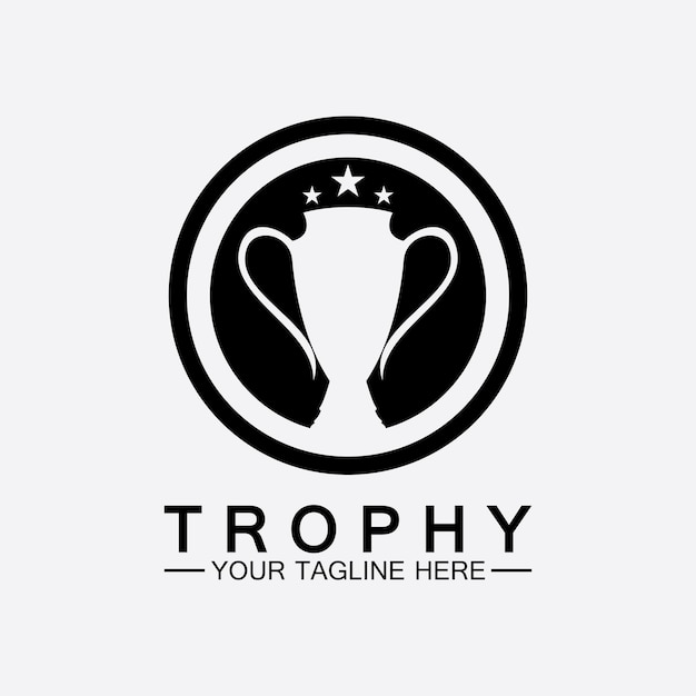 Trofee vector logo iconchampions trofee logo icoon voor winnaar award logo sjabloon