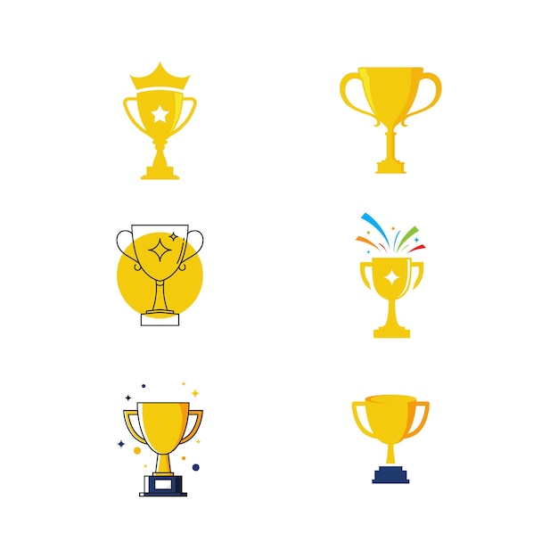 Trofee vector pictogram ontwerp illustratie sjabloon