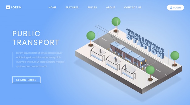 Trolleybus station landing page