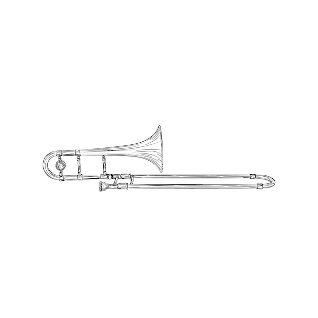 Progettazione di vettore dell'illustrazione del trombone