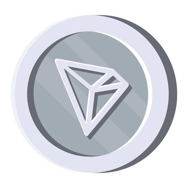 Vector tron silver coin