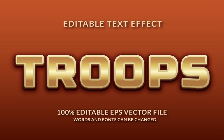 Vector 군대 텍스트 효과