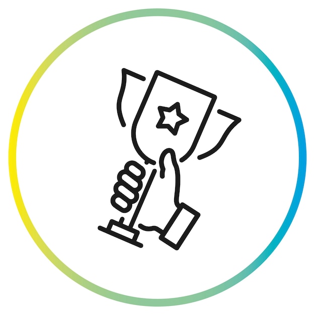 Trophy award icon vector