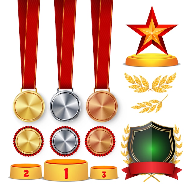 Trophy awards set illustratie