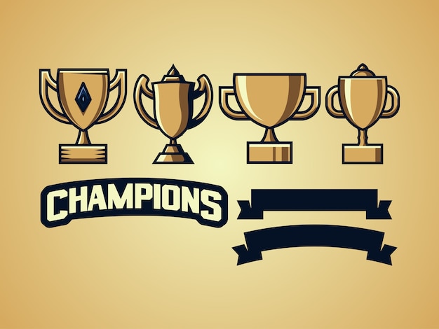 Trophy collection sport-logo