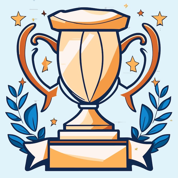 Vector trophy doodle vector illustration