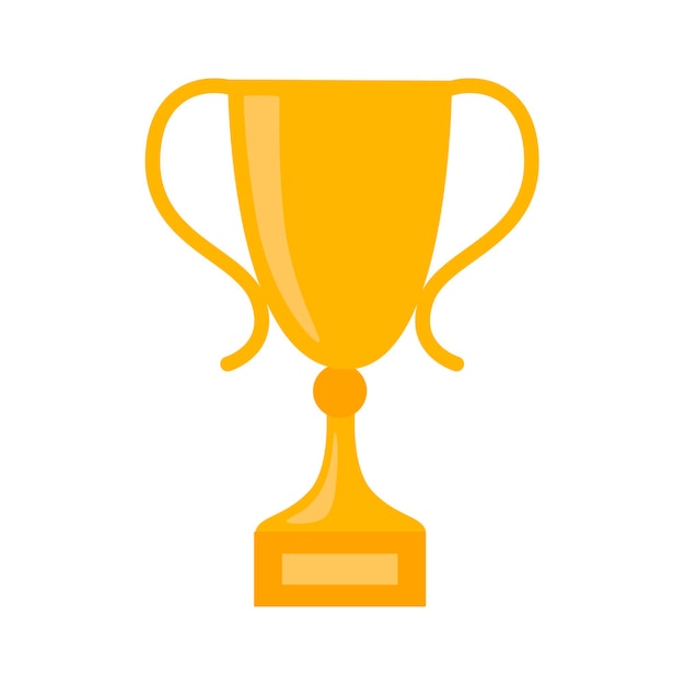 Trophy gold cup award Vector illustration isolated