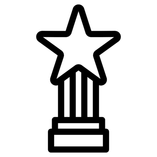 trophy icon on transparent background