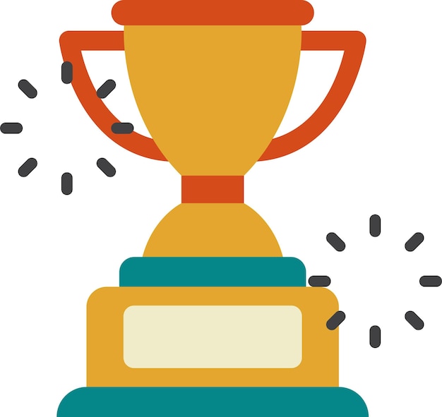 Trophy illustration in minimal style