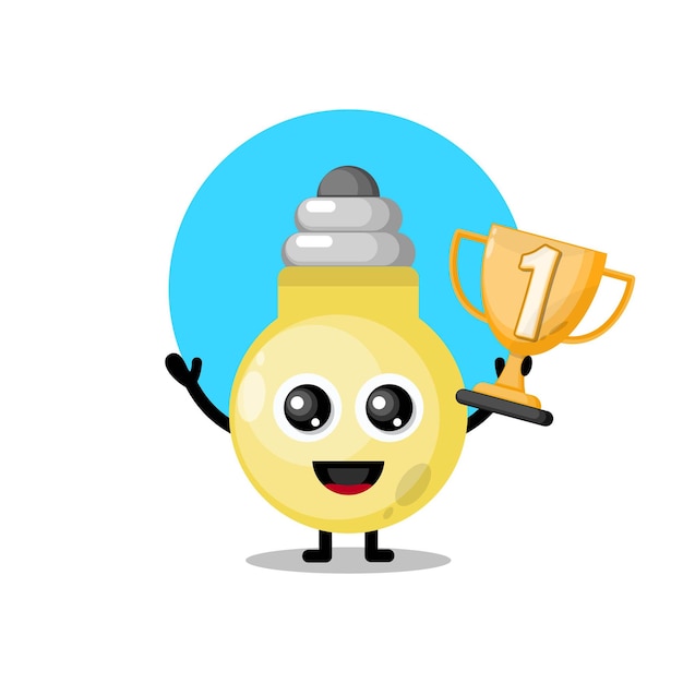Trophy lamp cute character mascot