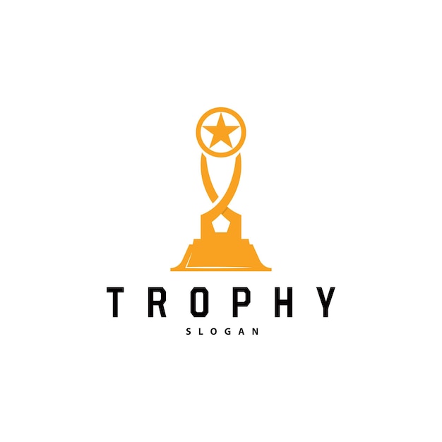 Logo design vector icon template illustration cup championship tournament trofeo vincitore del premio