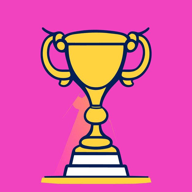 Trophy vector illustration cartoon