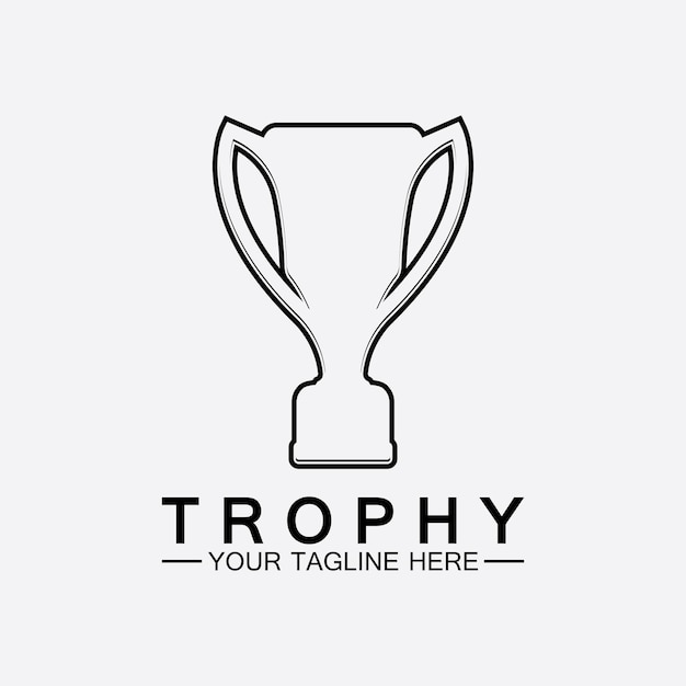 Trophy vector logo iconchampions  trophy logo icon for winner award logo template