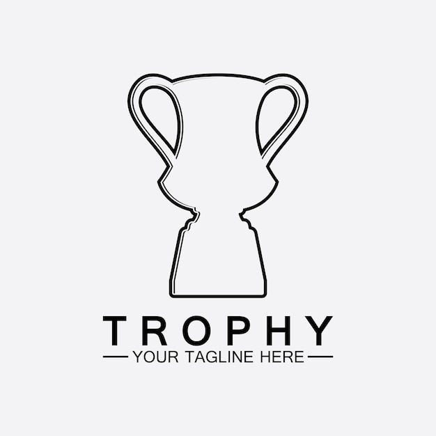 Trophy vector logo iconchampions  trophy logo icon for winner award logo template