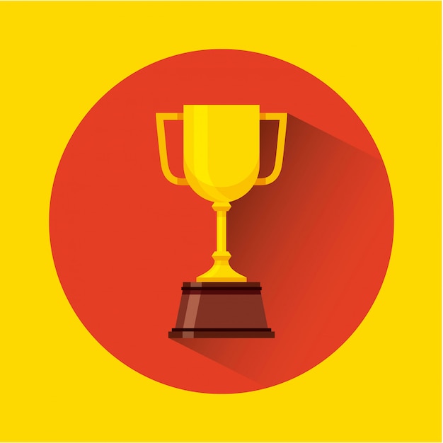 Trophy winner cup isolated icon