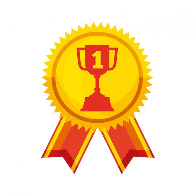 Vector trophy winner cup isolated icon