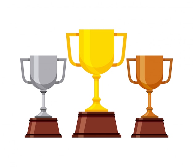 Trophy winner cup isolated icon