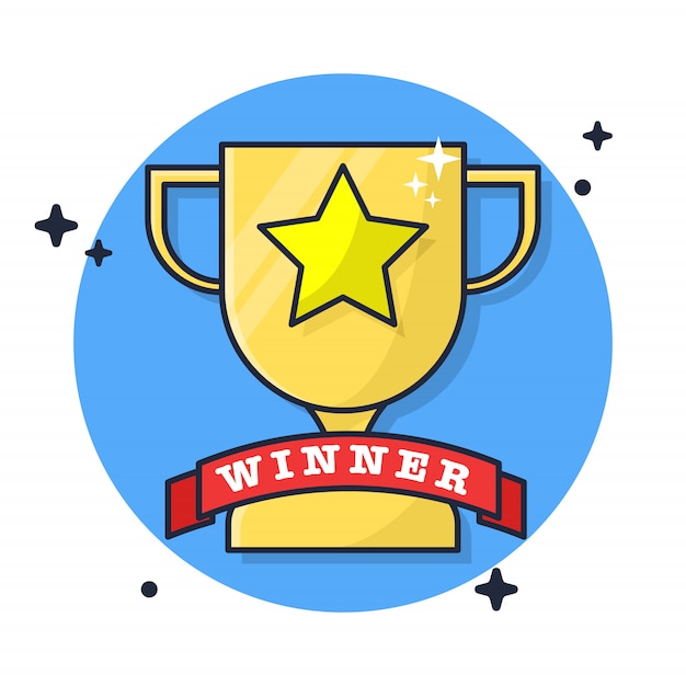 Vector trophy winner illustration