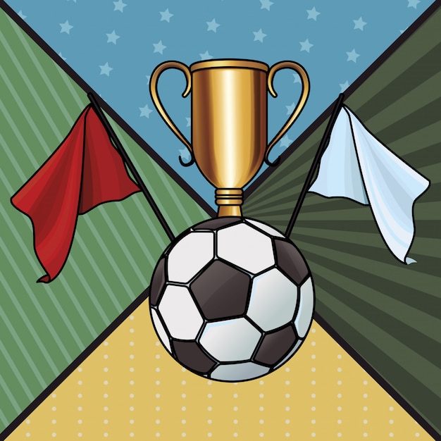 Trophy with soccer ball