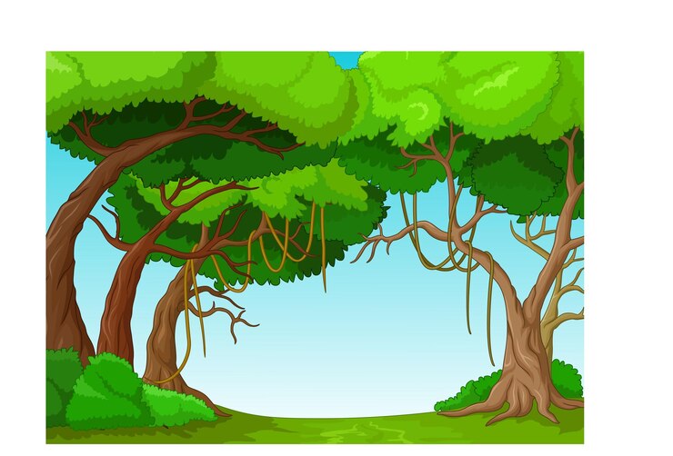 Vector tropic forest