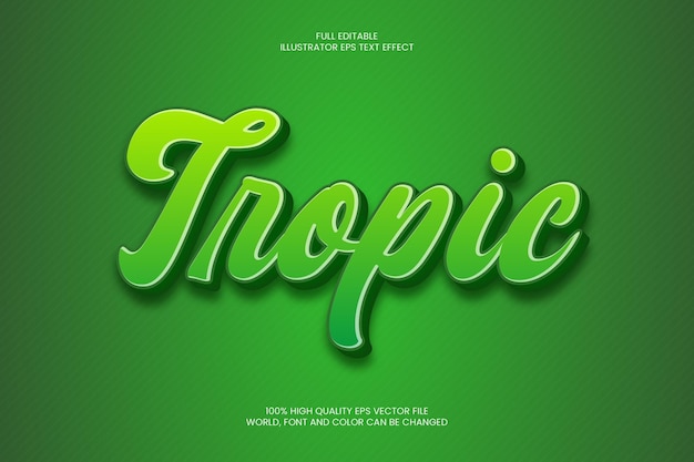 Tropic text effect