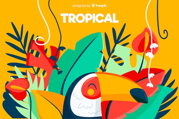 Vector tropical background