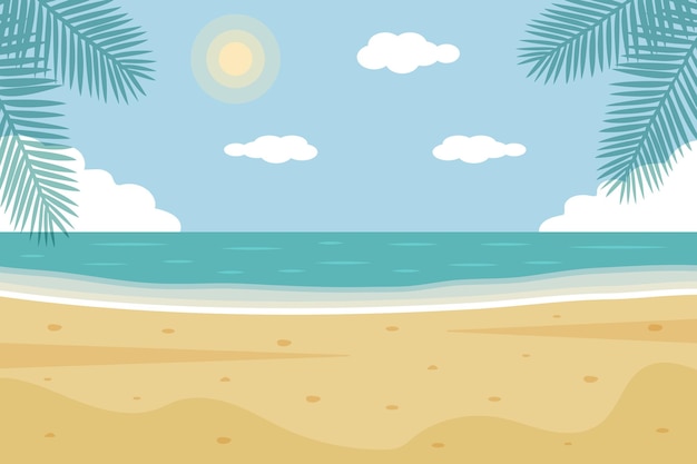 Tropical beach background paradise nature vacation ocean or sea seashore seascape banner