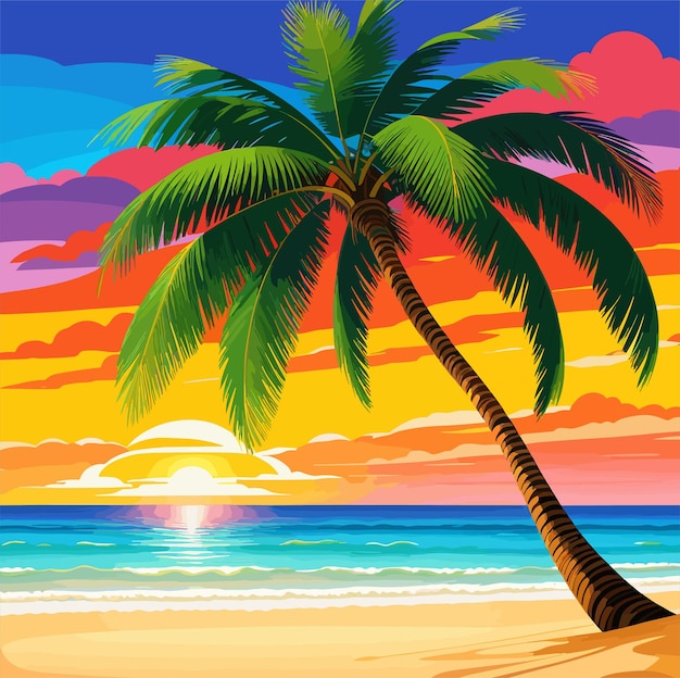 Vettore tropical beach background