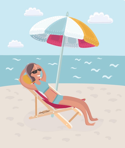 Tropical beach vector