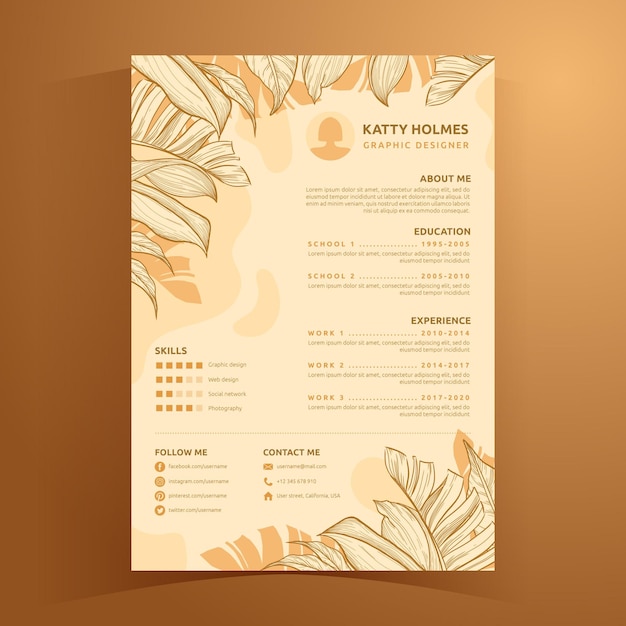 Tropical cv template