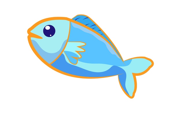Icona del fumetto di vettore di pesce tropicale