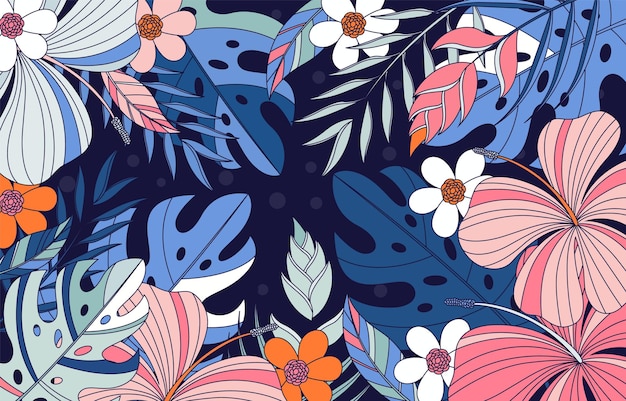 Tropical Floral Background