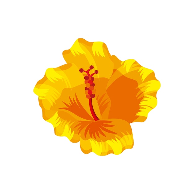 Vector tropical flower icon