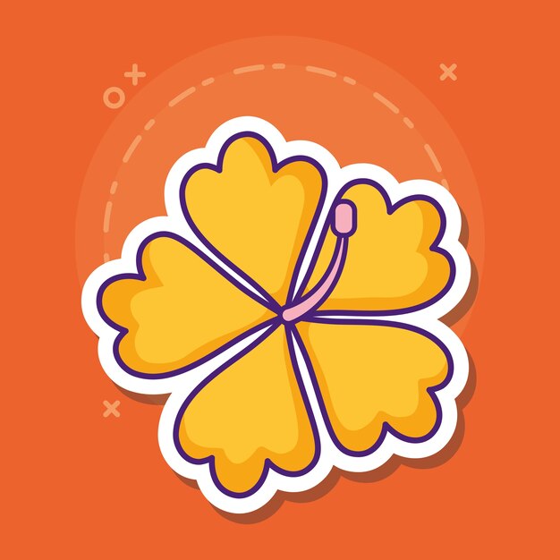 tropical flower icon 